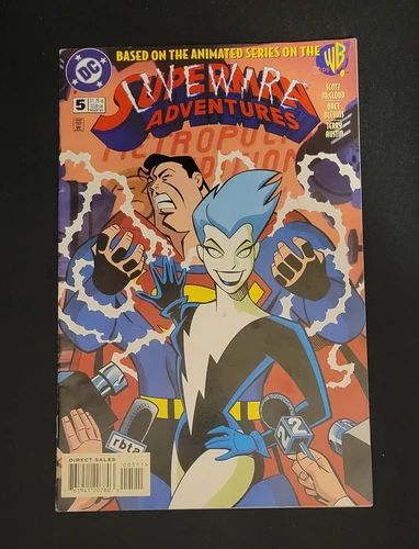 Vintage 1997 DC Comics Superman Adventures No. 5 Livewire First Appearance.