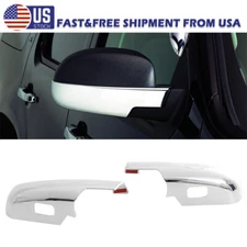 2X FOR 2007-13 Silverado Tahoe Suburban Sierra Yukon Chrome Mirror Cover LOWER