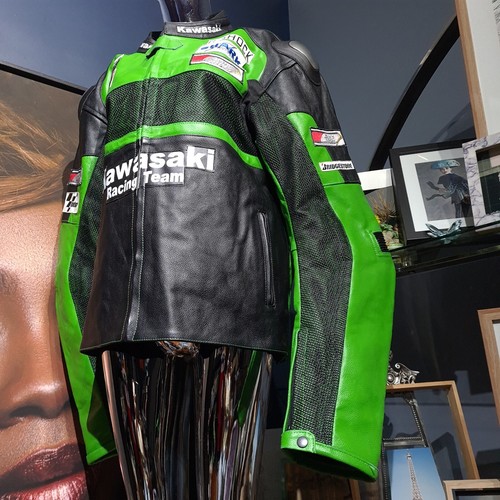 KAWASAKIMan'sMotorbike Jacket/Like NEW/4XL/Armp2Armp65cm/Around Waist121cm/L70cm - Picture 24 of 24