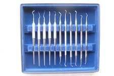 11 Zahnreinigungsinstrumente von ASH England  Neues Lustra Set in Kasette