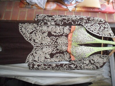 AFTER SIX EX DISPLAY ANLASS KLEID UND JACKE GRÖSSE 14 MULTI