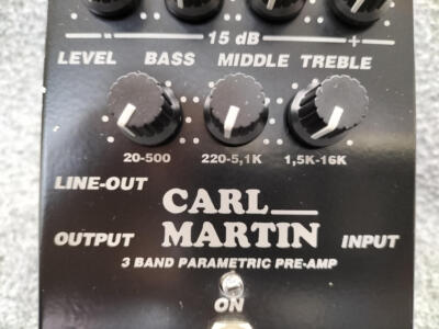 CARL MARTIN: 3 BAND PARAMETRIC PRE-AMP | Guitar Effects Pedal Pre