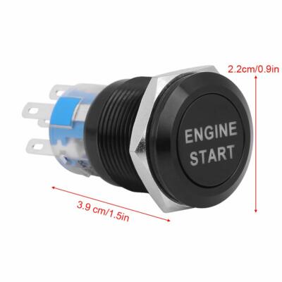 Universal Ignition Starter 12V DC LED Car Engine Start Stop Push Button Switch - Universal Metal Ignition Starter LED Starter Switch - Foto 8