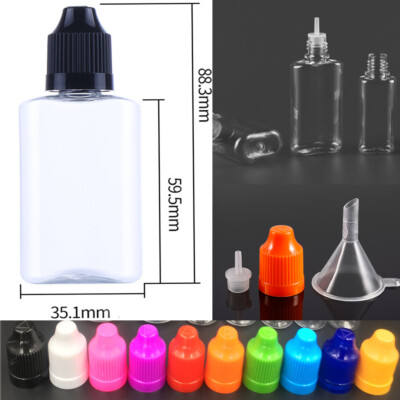 Großhandel 30 ml leere flache Kunststoff-Tropfflaschen flüssiges Augenwasser PET-Behälter
