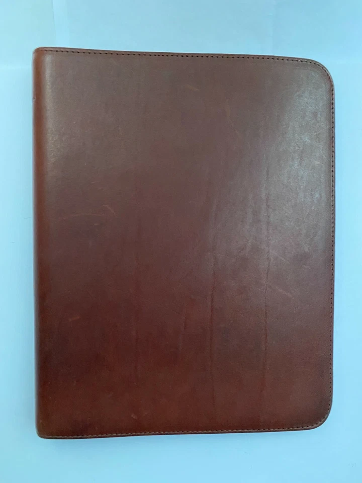 Megatimer A5 Ringmappe Scot , Saddle Leder braun, ohne Kalendarium