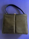 Exquisite Vintage "Escort Bag" Black Alligator Handbag in Excellent Condition