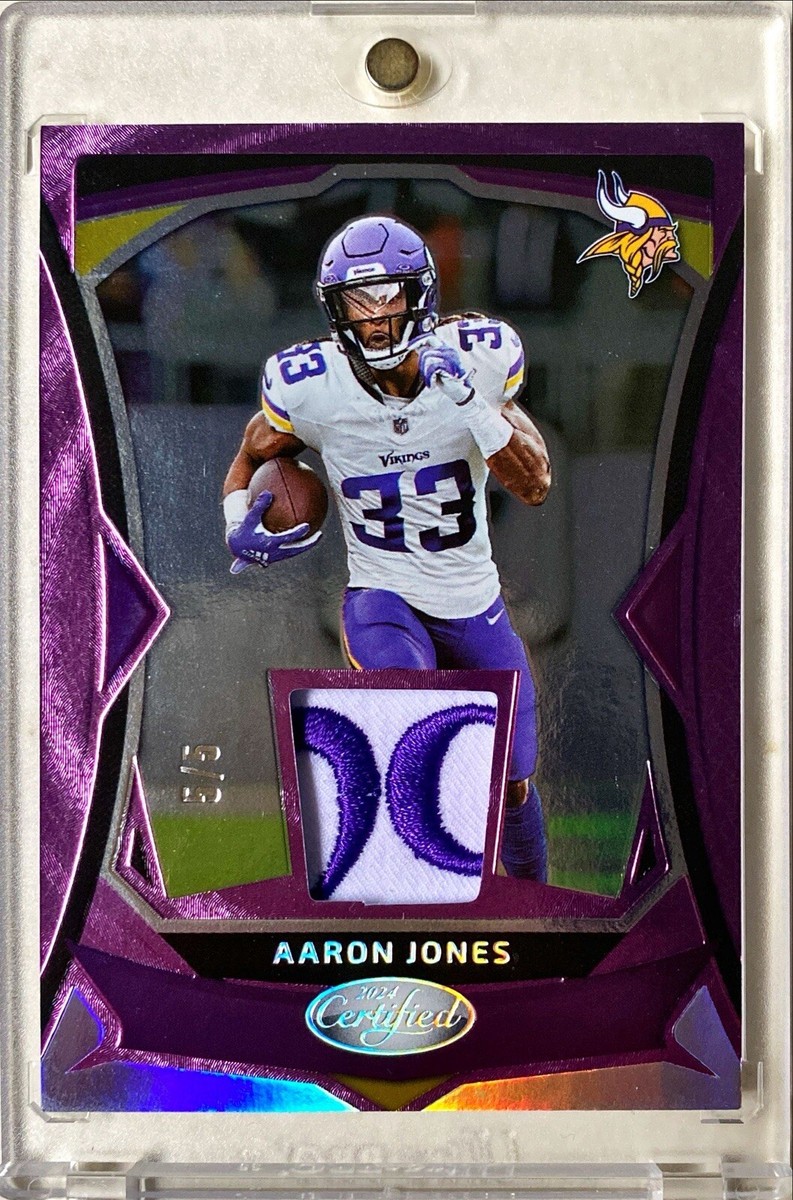 2024 Panini Certified Aaron Jones Purple Vikings Logo Patch