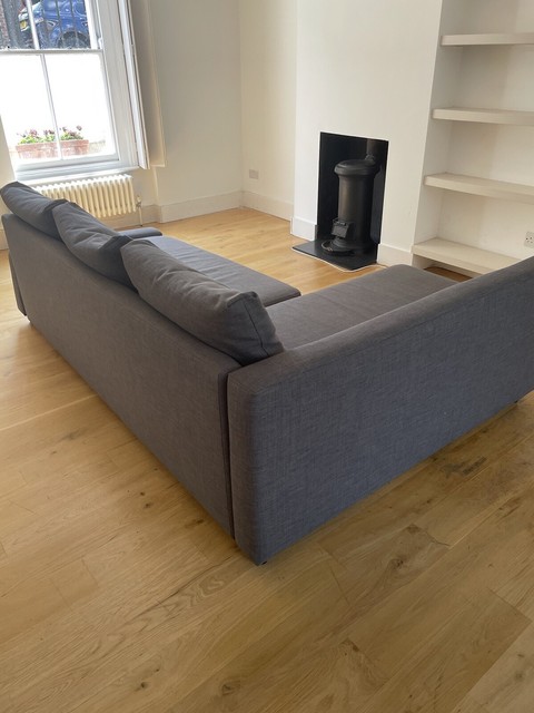 IKEA FRIHETEN Corner sofa-bed with storage - Skiftebo Dark Grey for