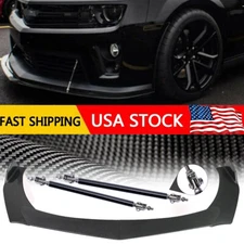 Front Lip Bumper Body Kits+Splitter Spoiler Carbon Fiber For Chevy Camaro