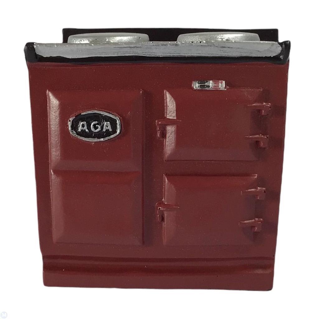 MINIATURE DOLLHOUSE 112 SCALE DOLLS HOUSE EMPORIUM AGA STOVE BURGUNDY