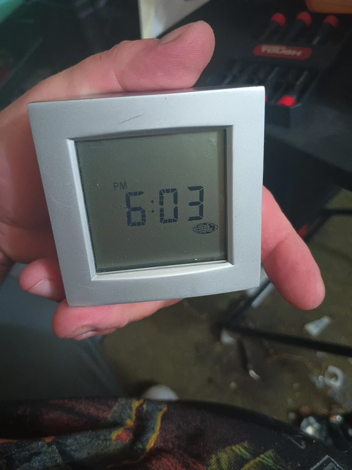 BROOKSTONE Upside Down Clock - Brand Used Tested and Works, New Battery - Image 4 of 4