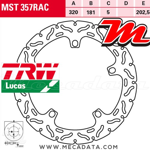 Disque De Frein Avant TRW Lucas MST 265 EC Pour KTM SX 250 - Modèles 2003 à 2012 - Neuf Sous Emballage