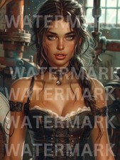 Digital Image Picture Beautiful Brunette Woman Photo Wallpaper Desktop AI Art