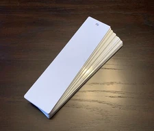 50ea Dye Sublimation Aluminum Bookmarks 2"x8" w/Hole