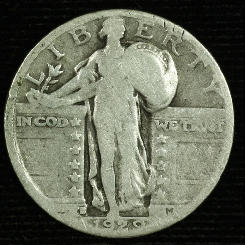 Standing Liberty Silver Quarter. 1929 S. Good. Lot # 9049-183-271