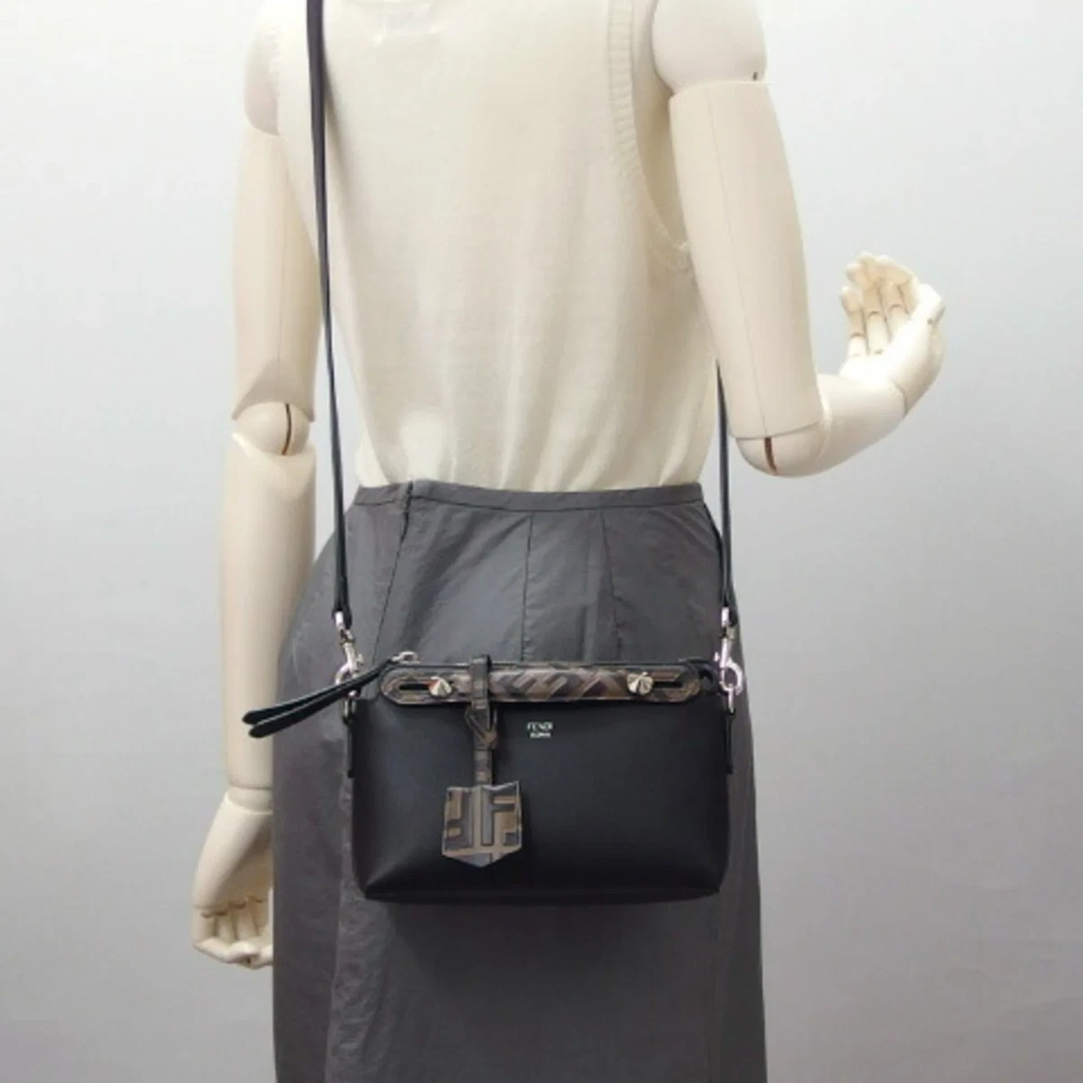 FENDI vis a way small shoulder bag black eBay