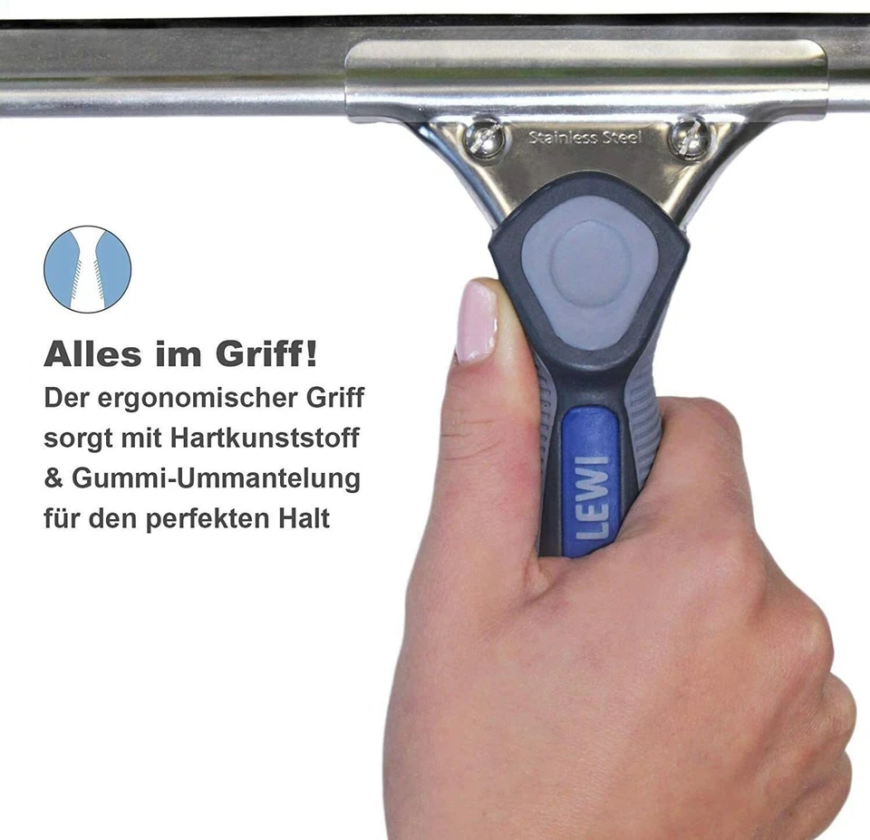 LEWI Fensterwischer & Fensterabzieher Fenster Profi Set 15-55 cm + Glasreiniger - Bild 2 von 4