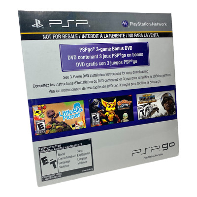 PSPgo 3 Game Bonus DVD NEW! SEALED! RARE! HTF! LittleBIG, Ratchet & Clank, SOCOM