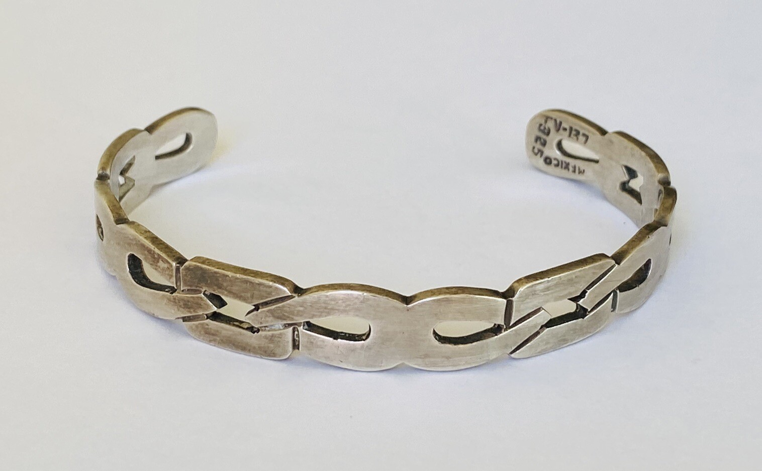 SILVER CUFF BRACELET 925 MEXICO MEN S