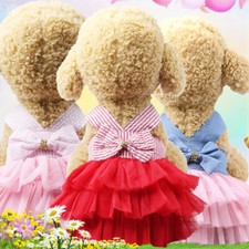 Puppy Princess Pet Dog Summer Tutu Dress Skirt Harness Outfits Dress Clothes