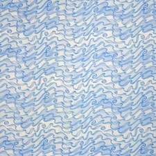 Nautical Fabric - Adventurers Blue  White Wave by Blend - Cotton YARD