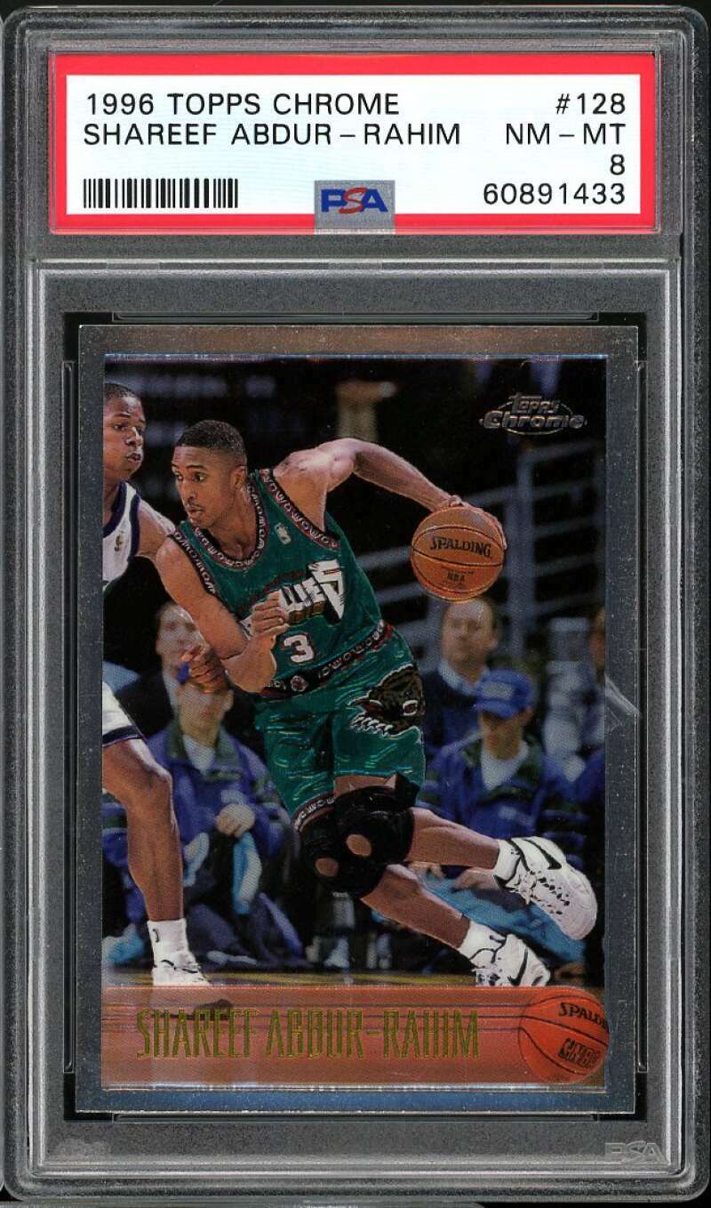 Shareef Abdur-Rahim Rookie Card 1996-97 Topps Chrome #128 PSA 8