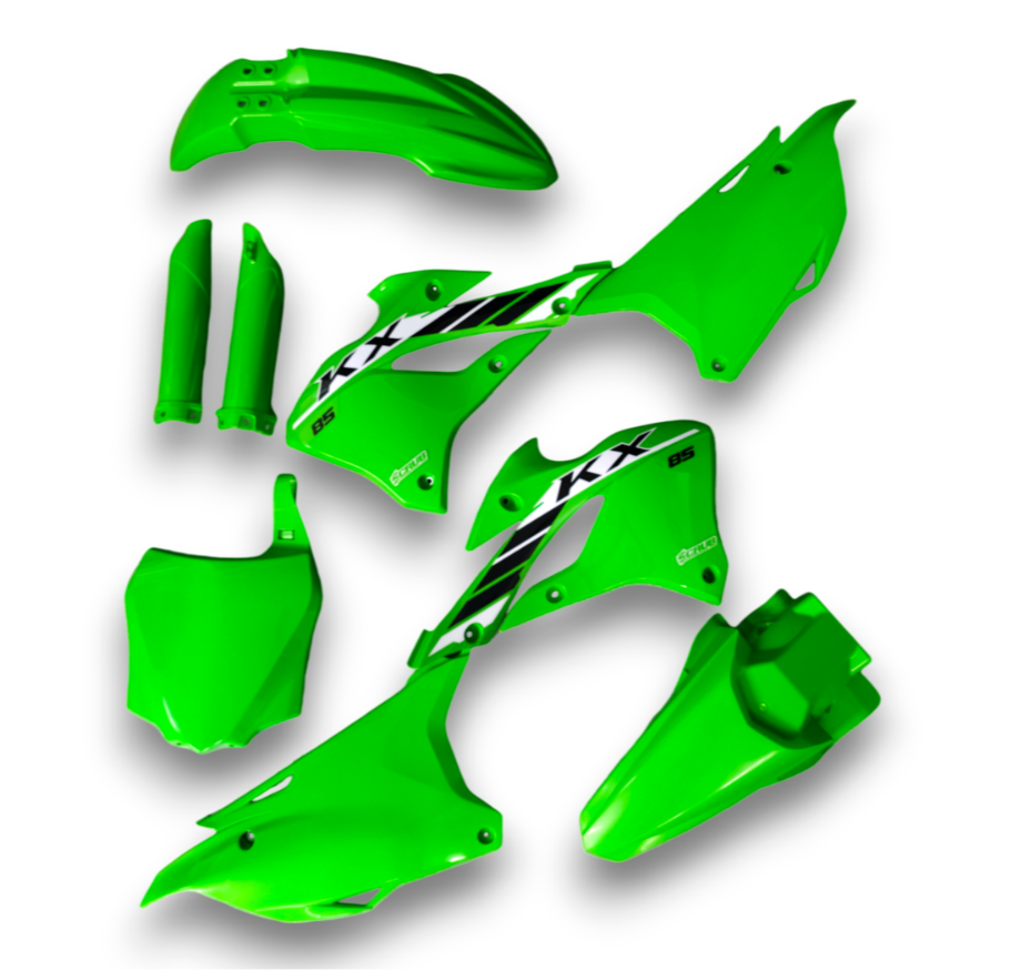 車のパーツ KX85 KAWASAKI Restyle Plastics + Replica Decals for Kawasaki KX85 2014-2025