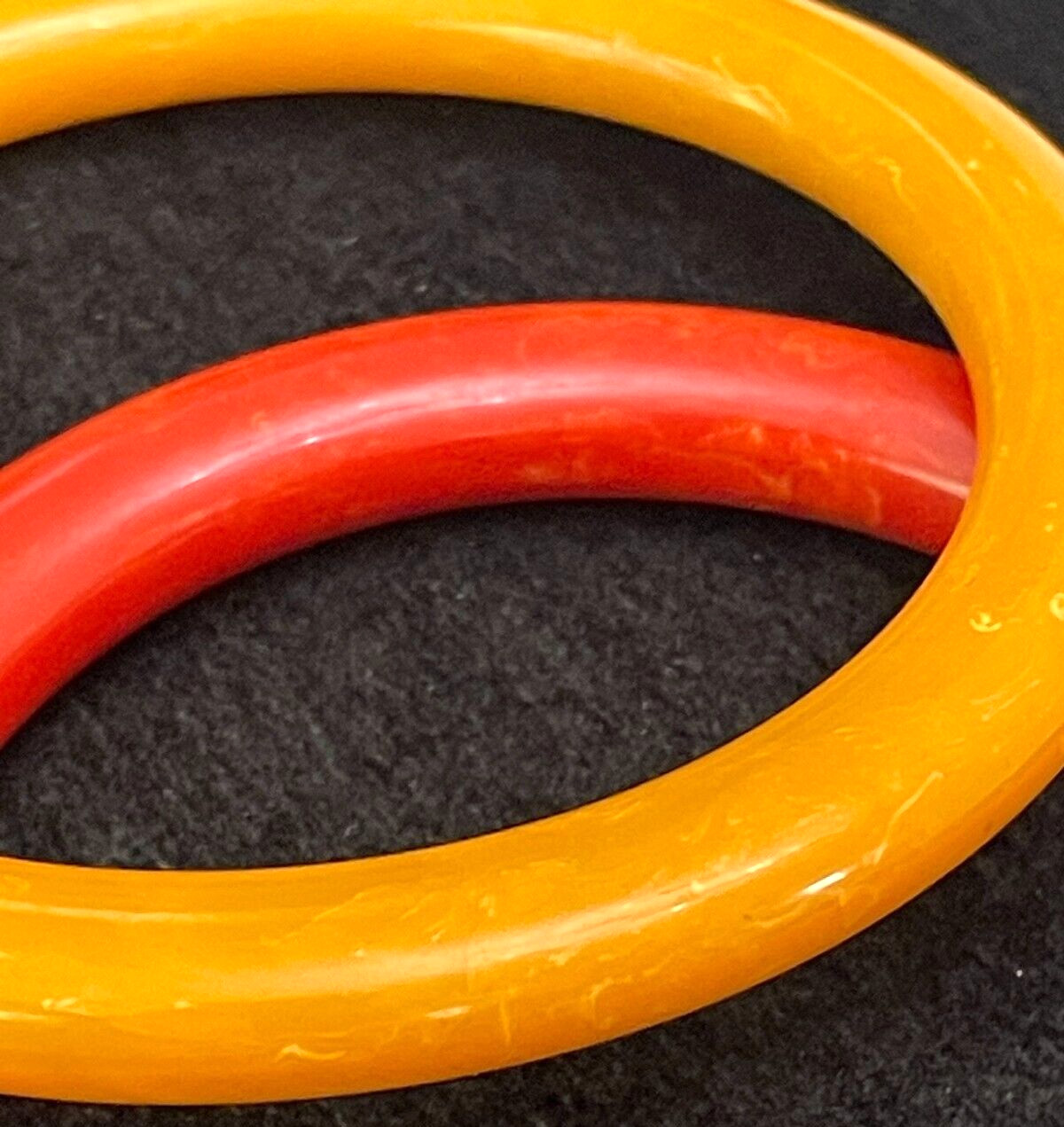 Butterscotch Orange Bakelite Bangle Bracelet Lot … - image 8