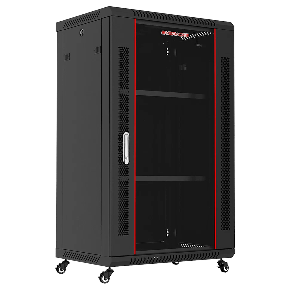 Gabinete de datos en rack de servidores de red de TI de montaje en pared profundo de 18U 24"  Foto 4 de 4