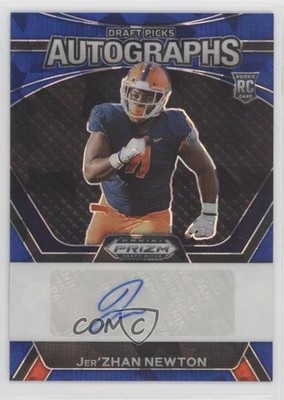 2024 Panini Prizm Draft Picks Blue Ice 8/75 Jer'zhan Newton Rookie Auto RC 05gv