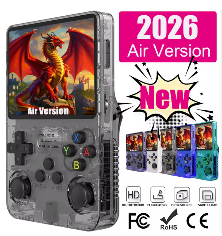 Retro Handheld Game Console R36S Air Version – 128GB, 20,000+ Games, 3.5" IPS