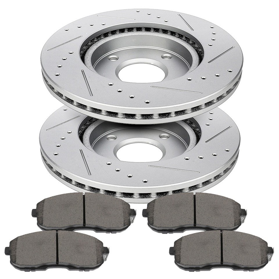 Front Disc Rotors + Ceramic Brake Pads For Nissan Sentra 2007 2008 2009 ...