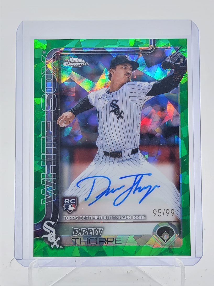 DREW THORPE 2025 TOPPS CHROME ROOKIE GREEN SAPPHIRE RC AUTO /99 Q4034