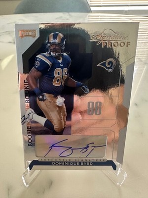 2006 Playoff NFL Playoffs #123 Dominique Byrd Signature Proofs Gold #/50