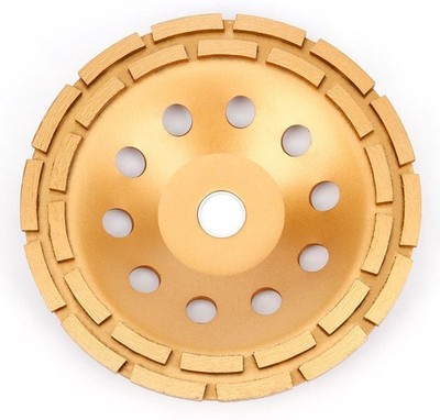 9-Inch Diamond Cup Grinding Wheel, Double Row Diamond Grinder Disc for Concre...