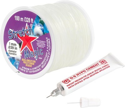 Elastic Bead Cord - Strong Stretchy Jewelry String - 1mm Diameter