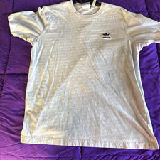 adidas White Trefoil Logo Men's T-Shirt 2XL Short Sleeve Cotton Crew Neck