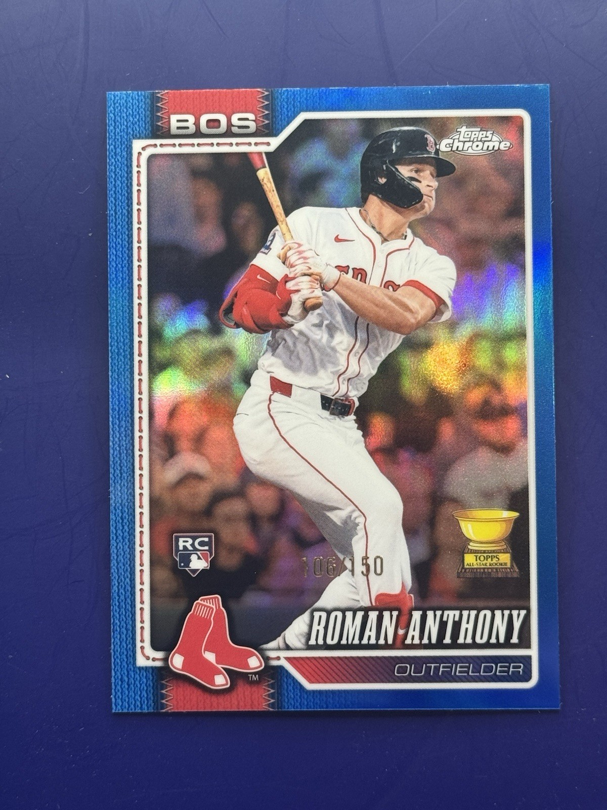 2026 Topps Chrome MLB Roman Anthony  Blue Rookie Refractor 106/ 150 (RC) SP