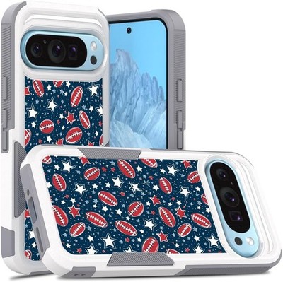 Unique Football Pattern Shock-Absorption Hard PC and Silicone Case for Google Pi