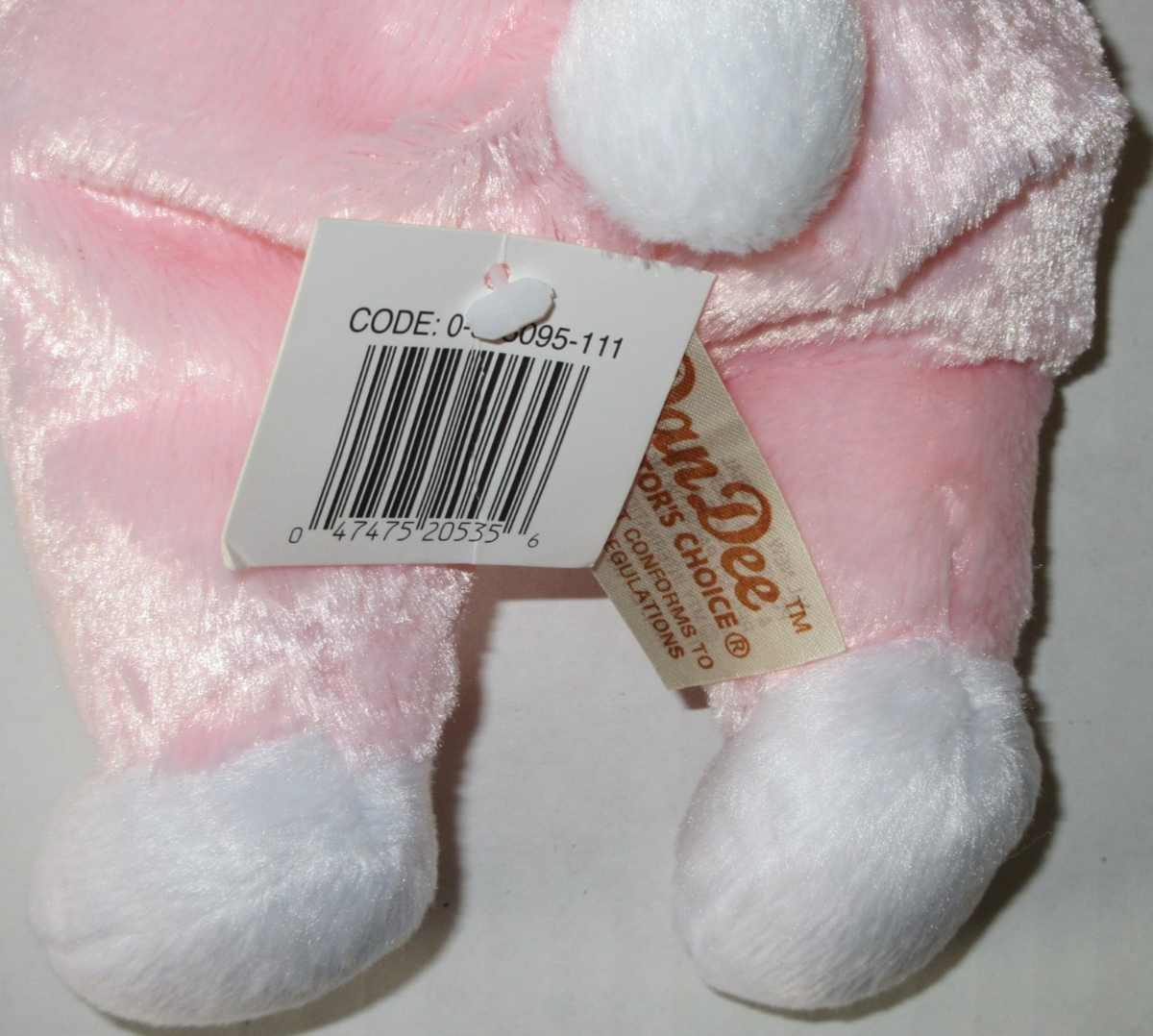 dandee⭐︎ NEW Dandee My First Bunny Pink White Blue Stitching Plush Baby Toy