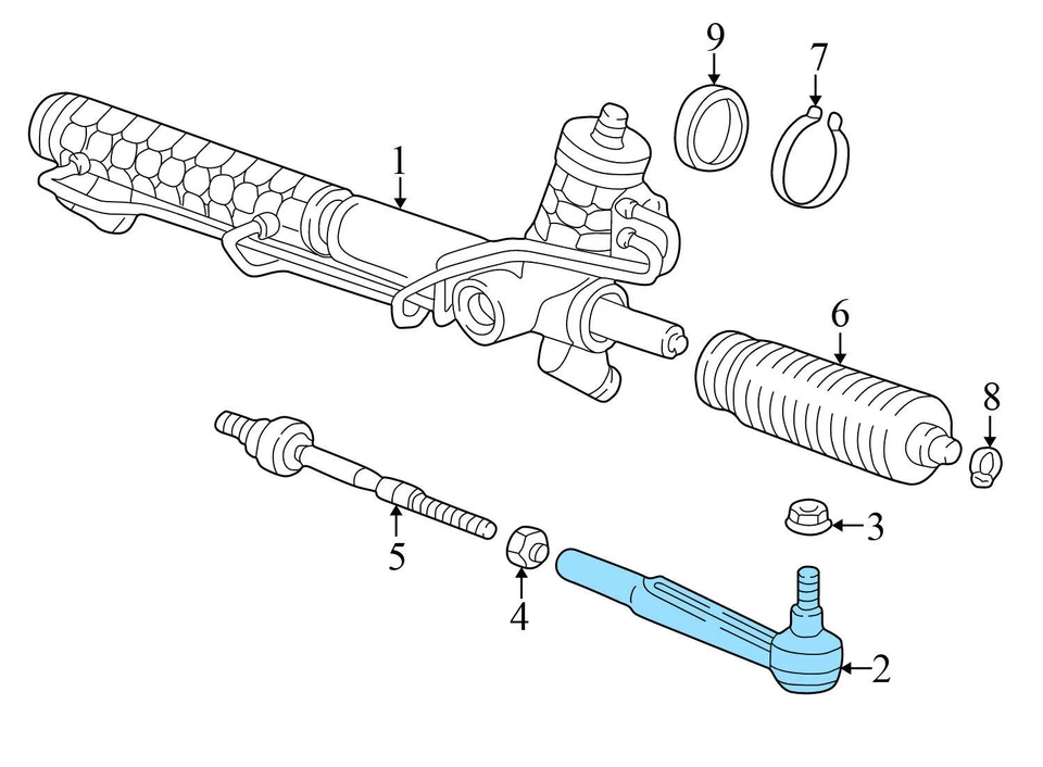 2006-2012 PORSCHE CAYMAN - Gravata de direção com bota 99634713104 - Imagem 3 de 4