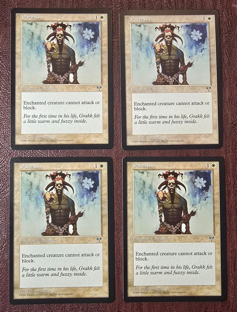 (4x) Pacifism - MtG Mirage - Common NM 1996