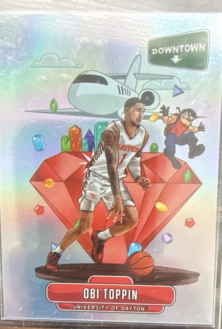 2020-21 Panini Prizm Draft Picks - Downtown Obi Toppin #D-18 (RC)