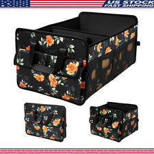 Car Trunk Organizer Hard-shell One-piece Design Cute Print Collapsible And Dur