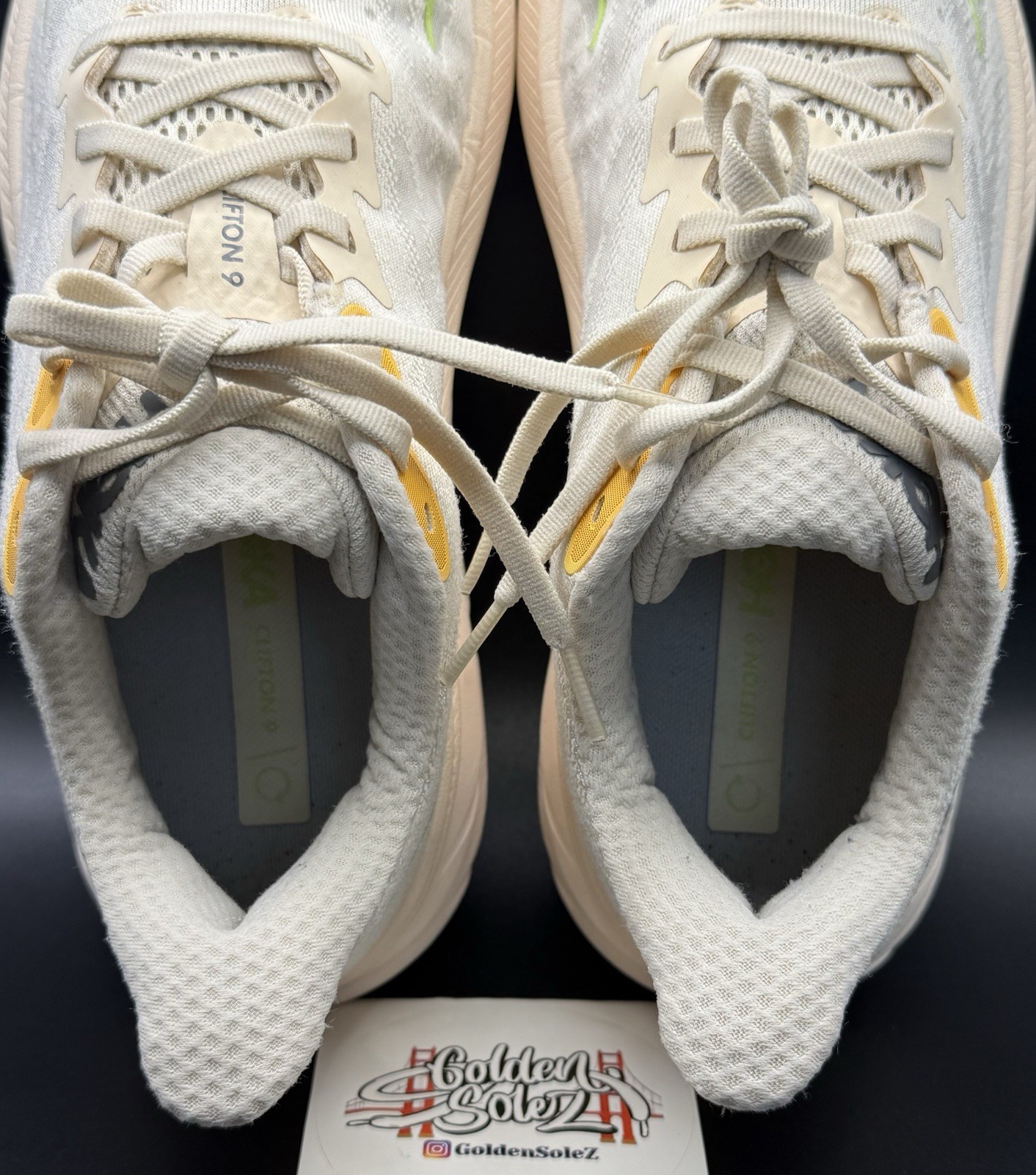 Hoka One One Clifton 9 Shoes Womens Size 9B Beige Running Sneakers 1127896 VLS thumbnail 3