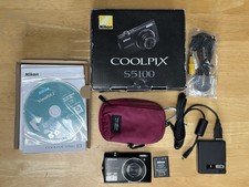 Nikon COOLPIX S5100 fotocamera digitale compatta con scatola dal Giappone [quasi come nuova]