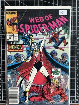 Web of Spider-Man #46 US Marvel Comics Rare Newstand Mark Jewelers Variante