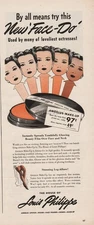 1944 The House of Louis Philippe Angelus Make-Up Face-Do Vintage Cosmetic Ad