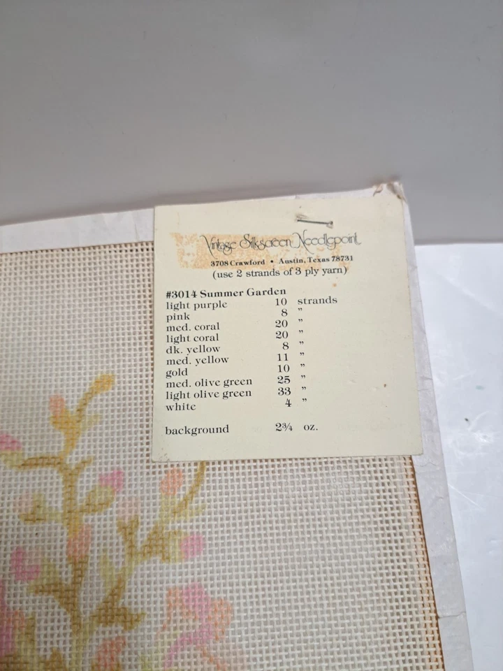 Lote de 4 lienzos de punta de aguja de diseño surtido sello, conchas, globo, patrón floral Foto 3 de 4