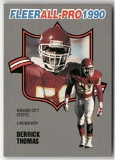 1990 FLEER #13 DERRICK THOMAS ALL-PRO KANSAS CITY CHIEFS